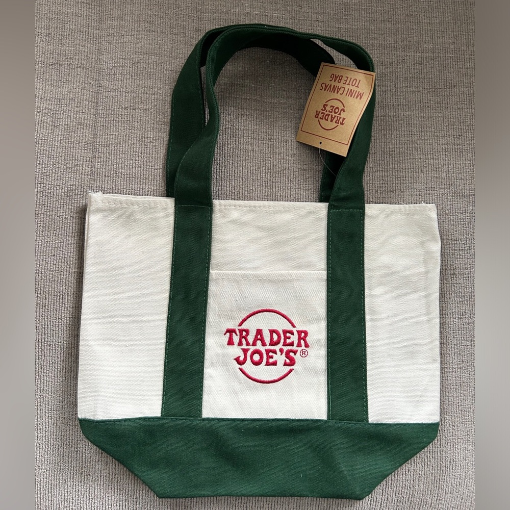 Mini green Trader Joe’s tote